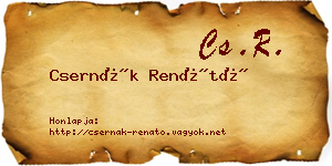 Csernák Renátó névjegykártya