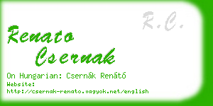 renato csernak business card