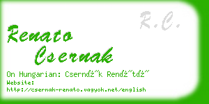 renato csernak business card